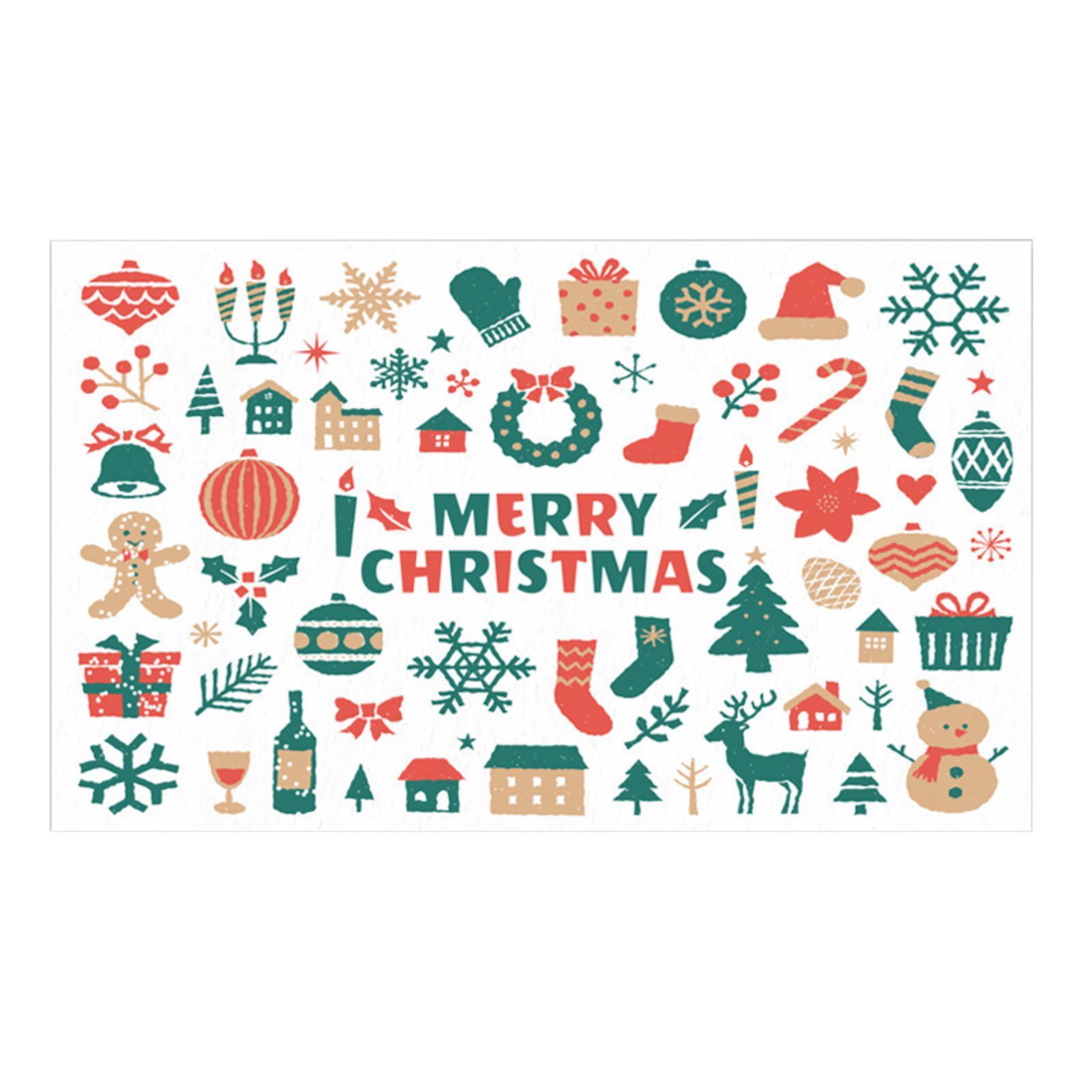 50Pcs Christmas Cards Greeting Presents Cards Snowman Reindeer Gift Crafts Xmas Cards for Holiday Wedding Birthday Festival