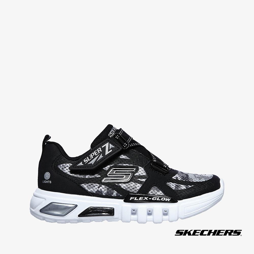 SKECHERS - Giày sneaker trẻ em khóa dán Flex Glow 400067L-BKGY