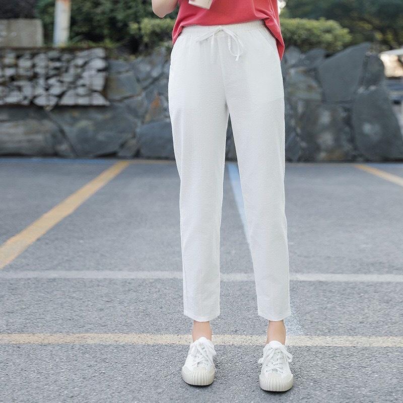 QUẦN BAGGY ĐŨI NỮ CẠP CHUN CHẤT ĐŨI XƯỚC ĐẸP SIÊU NHẸ MÁT THOẢI MÁI THỜI TRANG 823a