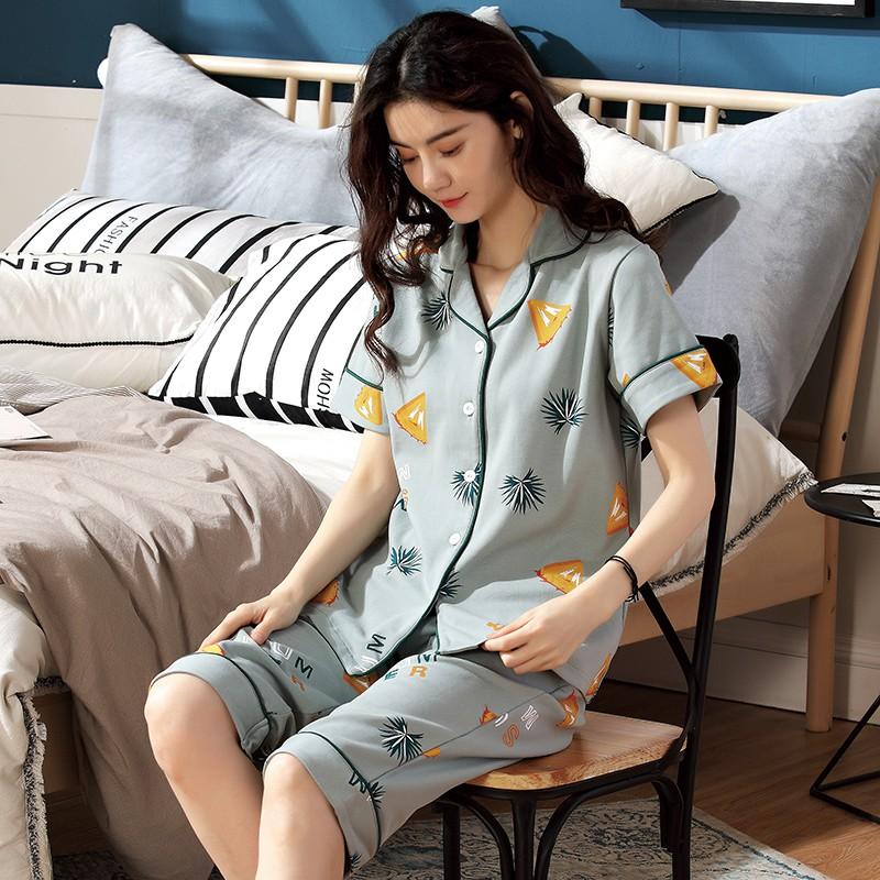 BỘ PIJAMA NỮ CỘC TAY style Hàn Quốc nổi bật, cotton 100%-SHOP THỦY BÔNG