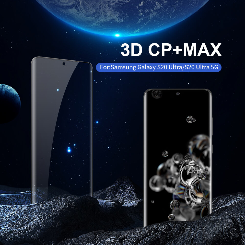 Miếng dán kính cường lực 3D full màn hình cho Samsung Galaxy S20 Ultra hiệu Nillkin CP+ Max - Hàng chính hãng