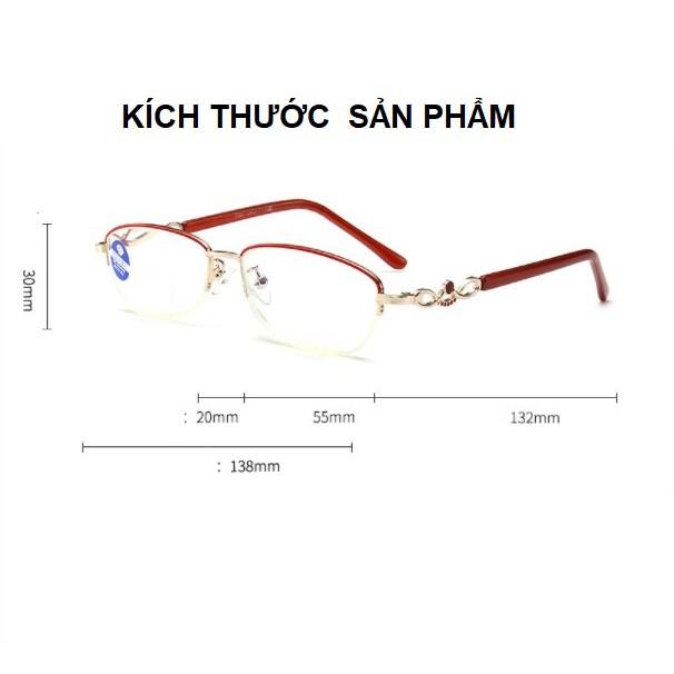 Kính lão thị viễn thị nữ giới TITANIUM cực bền chống UV hàng KV3AUNIQUI