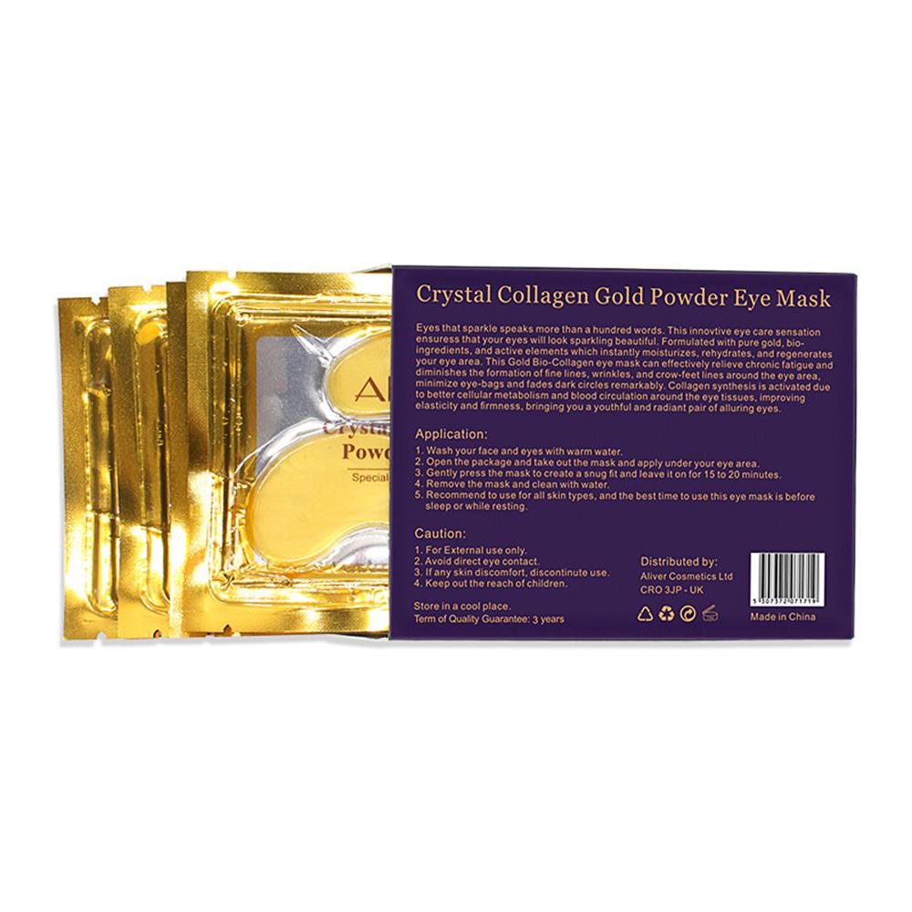 10 cặp Mặt nạ dưỡng ẩm tinh thể vàng Collagen cho mắt chuyên nghiệp Chống lão hóa Xóa nếp nhăn