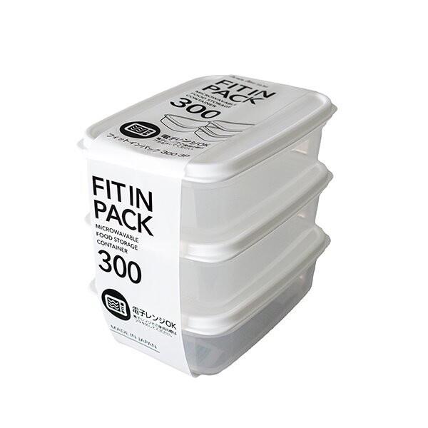 Set 3 hộp nhựa nắp dẻo 300ml Fitin Pack