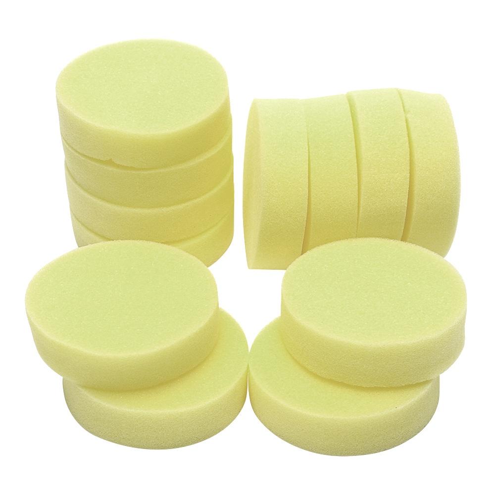 Set 12 Miếng Bọt Biển Hình Tròn Dùng Để Lau Chùi Kính Xe Ô Tô
