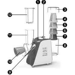 Máy Nạo Sợi Rau Củ Quả SILVERCREST, Công Suất 150W, Nhập Đức, BH 12 Tháng