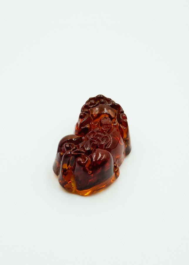 Mặt dây Tỳ Hưu đá Topaz đỏ Tài Lộc - mạng Hỏa