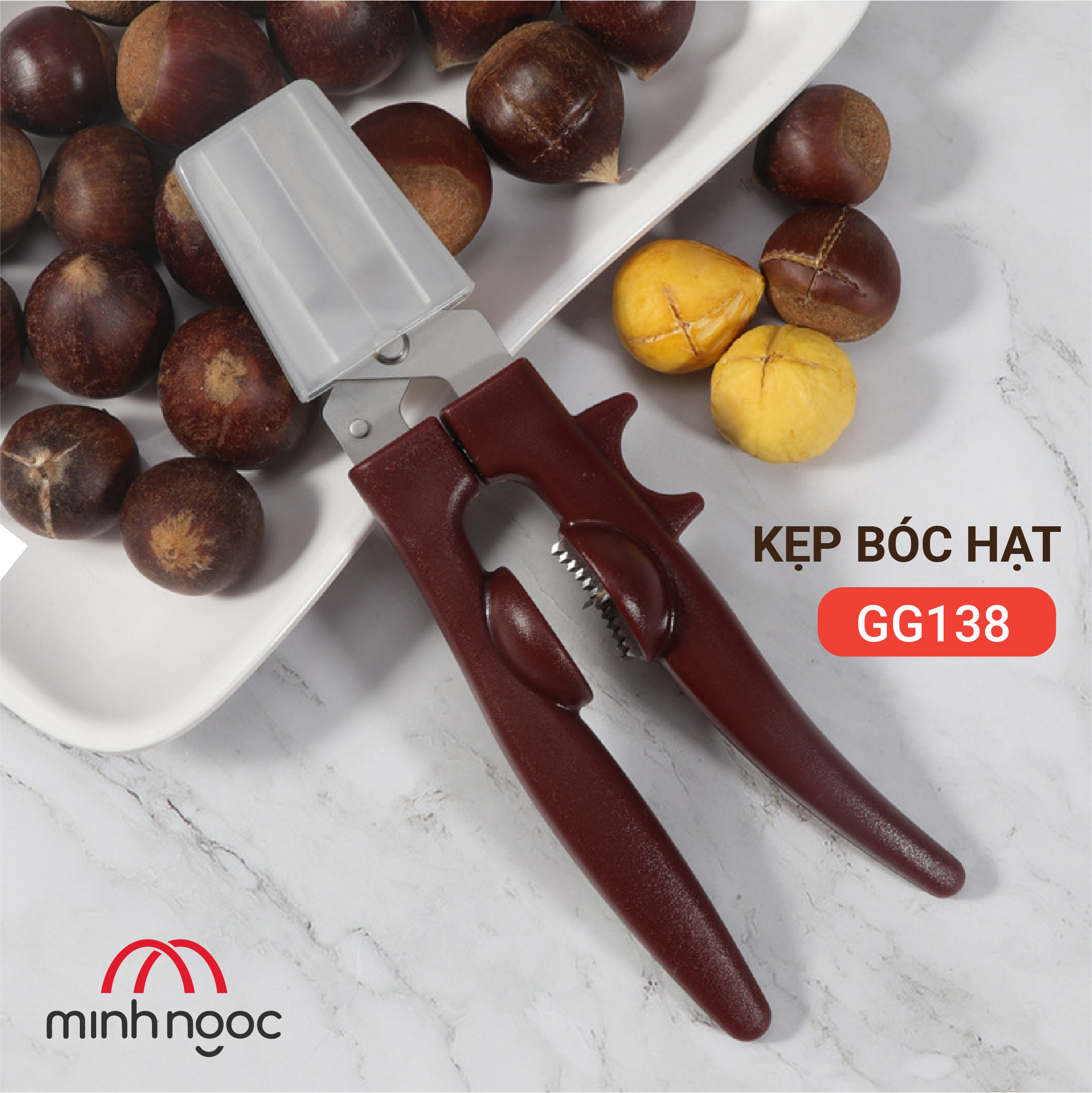 [HÀNG CHÍNH HÃNG] Kẹp bóc vỏ hạt dẻ và các loại hạt GGOMI Hàn Quốc GG138 sắc bén và độ bền cao