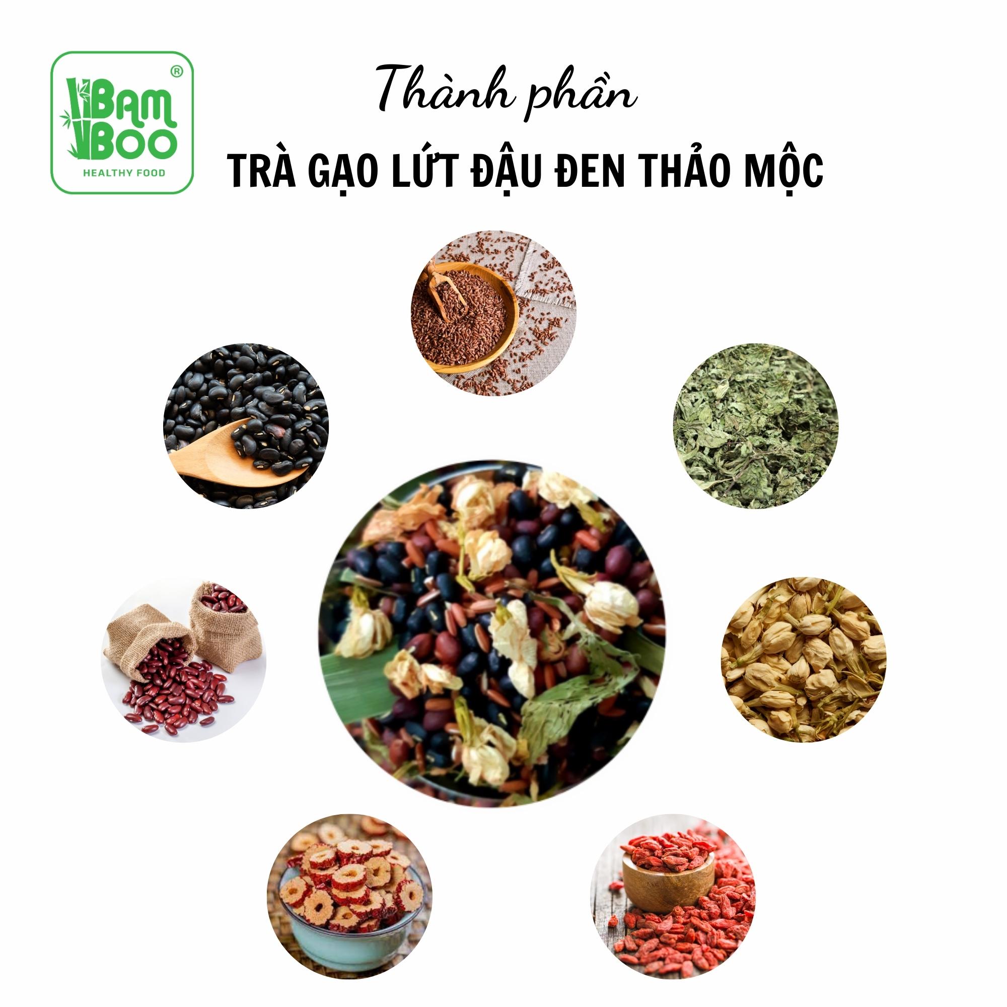 Trà gạo lứt đậu đen thảo mộc Bamboo (500g/350g) - Thanh nhiệt, mát gan, dưỡng nhan