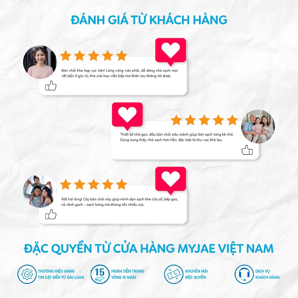 [Combo] Bàn chải quần áo Ag+ Kháng khuẩn MyJae