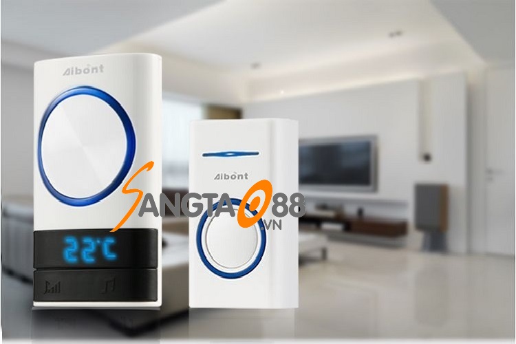 Chuông Đôi Không Dây Hiển Thị Nhiệt Độ Aibont P189-WW