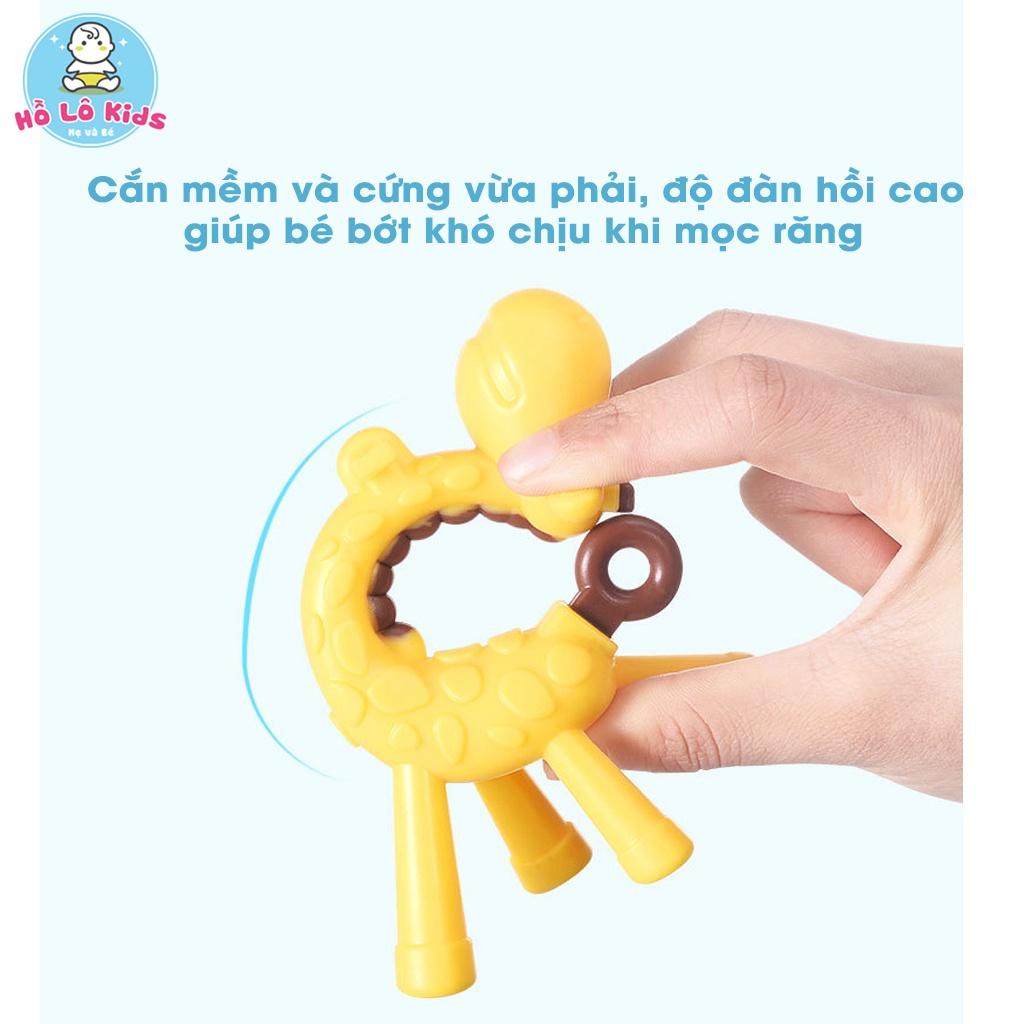 Gặm nướu cho bé silicon hình hươu và chuối, gặm niếu an toàn cho bé Hồ Lô Kids
