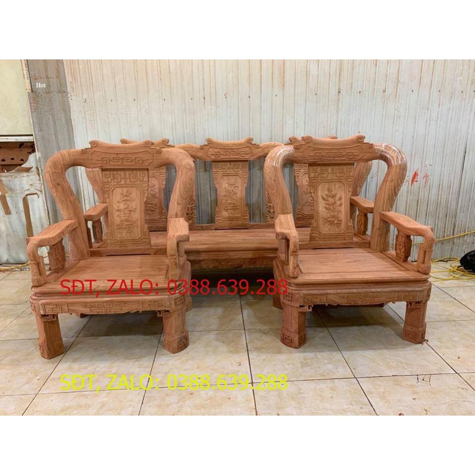 bộ bàn ghế minh quốc triện gỗ hương đá tay 12