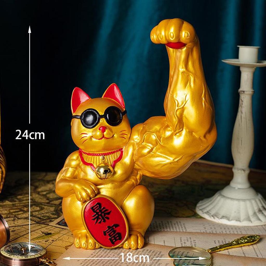 Tượng mèo May Mắn Tài Lộc