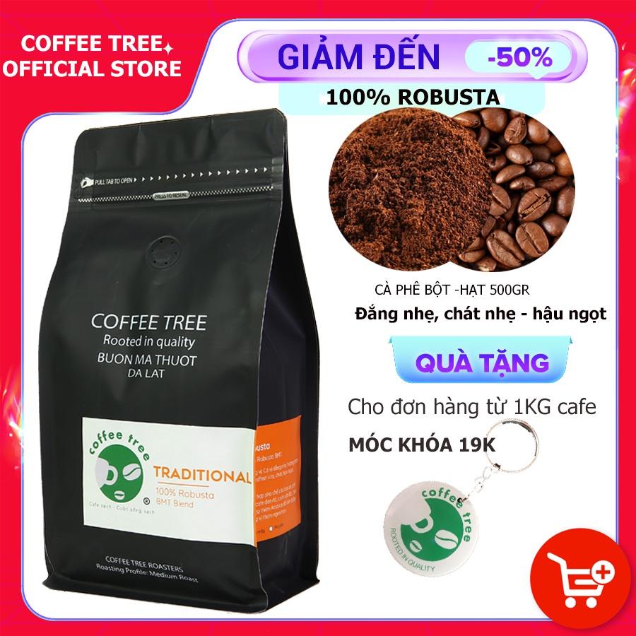 Cà Phê Bột Robusta Buôn Mê Thuột Nguyên Chất 100% Coffee Tree - Hương Thơm Nhẹ - Vị Đắng Vừa - Hậu Vị Ngọt