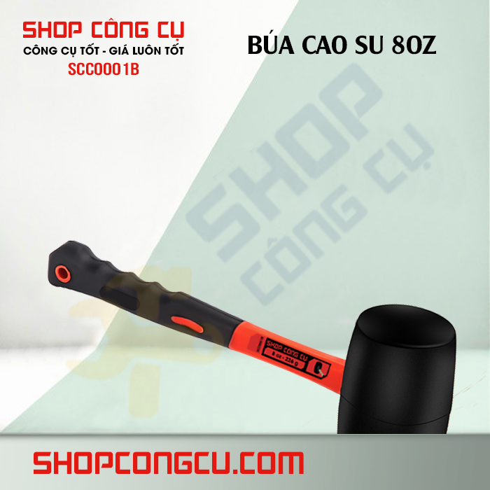 Búa cao su cán nhựa 8oz SCC0001B