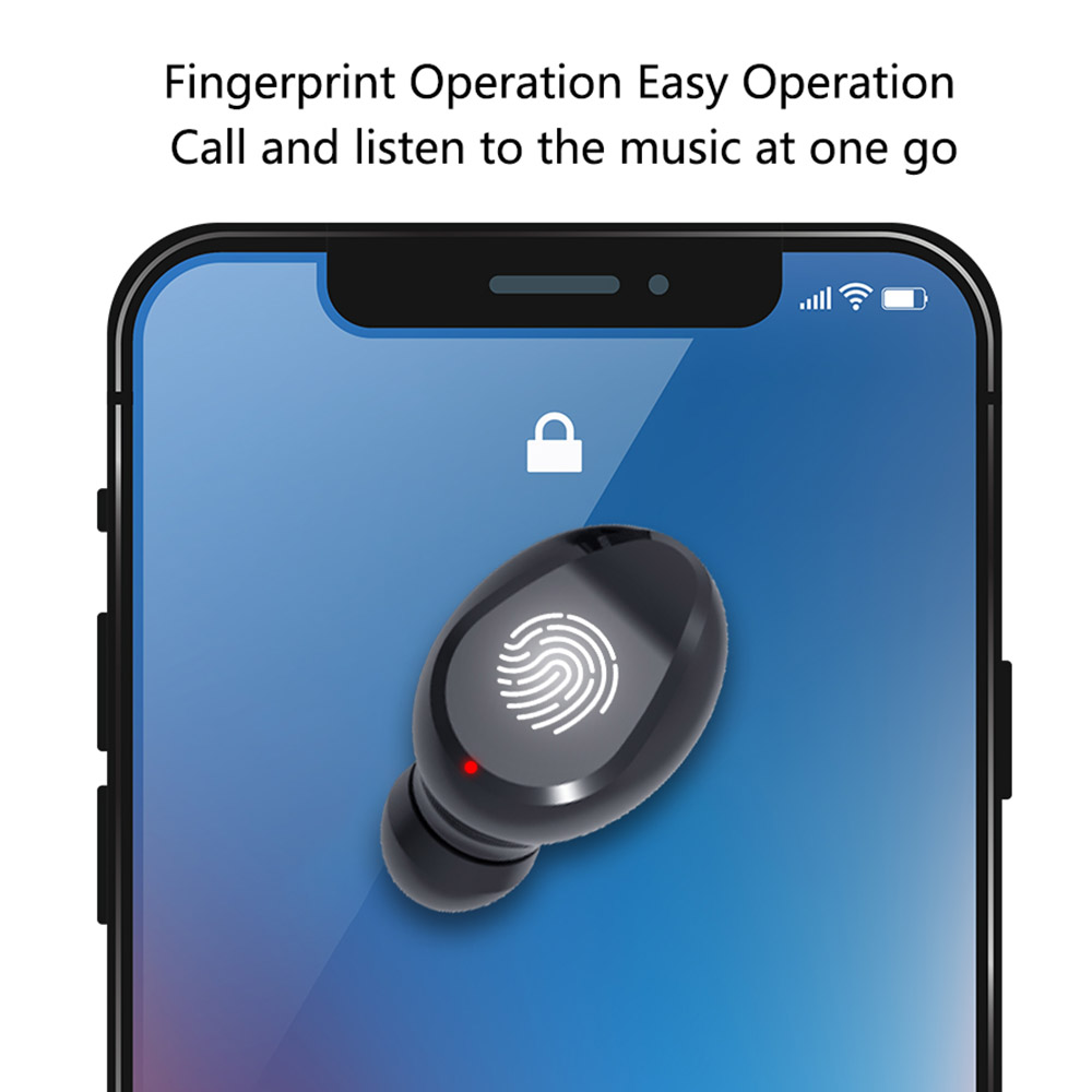 Tai Nghe Nhét Tai Bluetooth 5.0 Không Dây Với Đèn Pin Quạt Mini TWS Có Hộp Sạc Đa Chức Năng BT