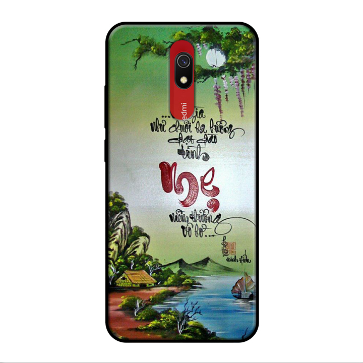 Ốp lưng điện thoại Xiaomi Redmi 8A viền silicon dẻo TPU  hình Thư Pháp - Hàng chính hãng