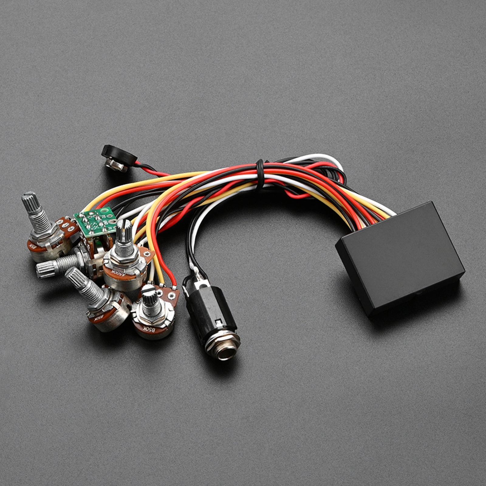 Bass EQ Band Replacement Guitar Wiring Harness Active or Passive for Electric Bass