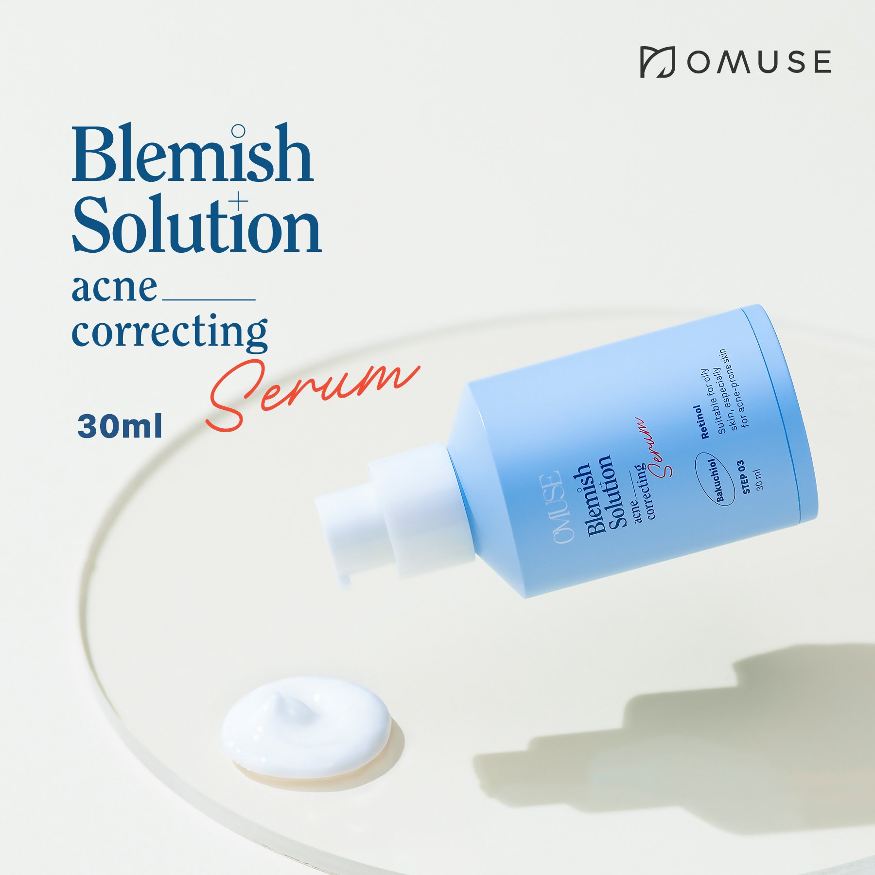 Bộ sản phẩm giảm mụn và ngăn ngừa mụn chuyên sâu OMUSE Blemish Solution Acne Correcting set