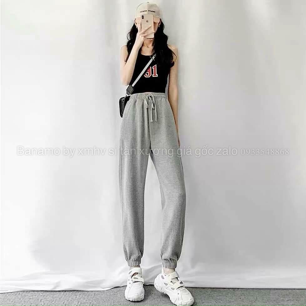 Quần Jogger len tăm nữ chất đẹp thời trang Banamo Fashion 243