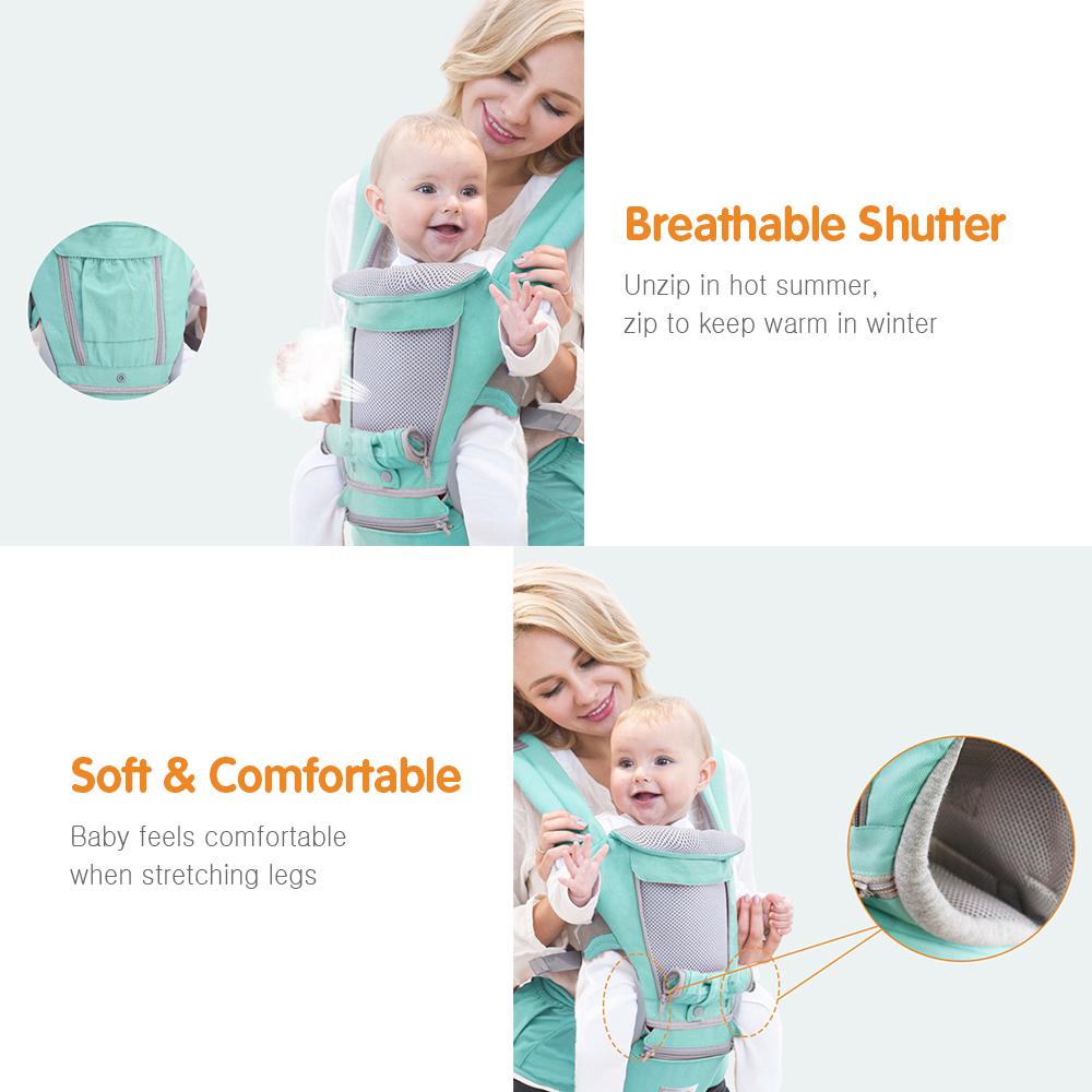 Mới 0-36Month Công Thái Học Cho Bé Trẻ Sơ Sinh Hipseat Carrier Mặt Trước Công Thái Kangaroo Quấn Bé Sling Dùng Cho Bé Đi Du Lịch