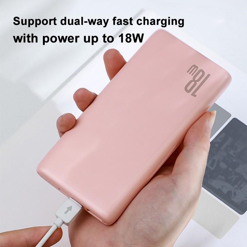 Pin dự phòng sạc nhanh Baseus Bipow 10000mAh PD/QC 18W -Hàng Chính Hãng