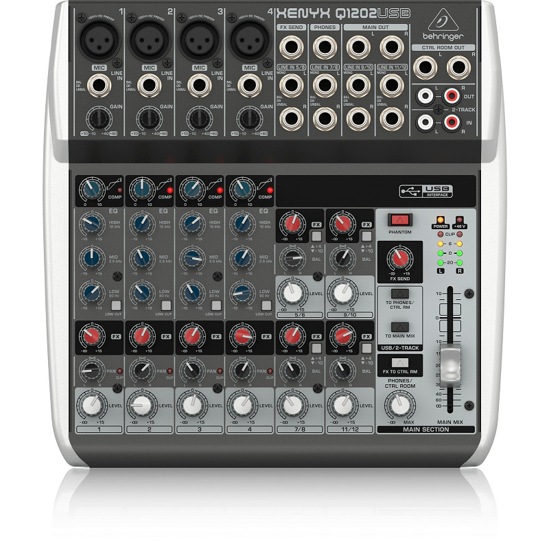 Behringer Xenyx Q1202USB Mixer with USB-Hàng Chính Hãng