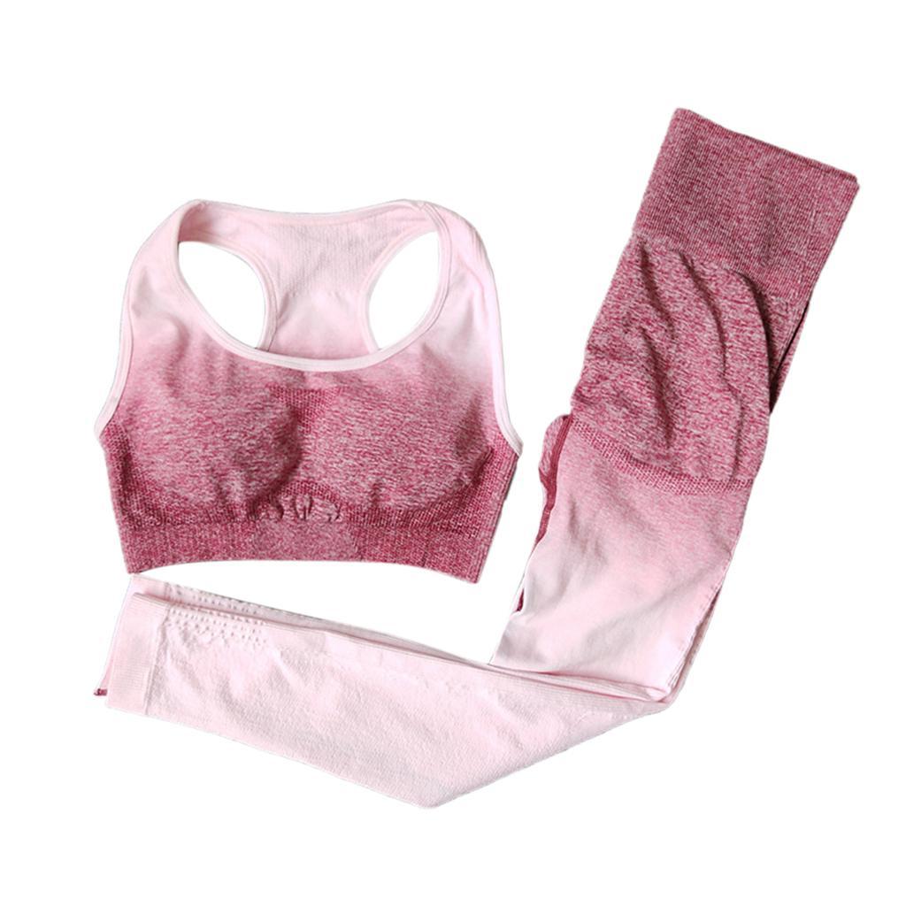 Women 2 Pieces Tracksuit Sports Bra Legging Pants Yoga Set Outfit