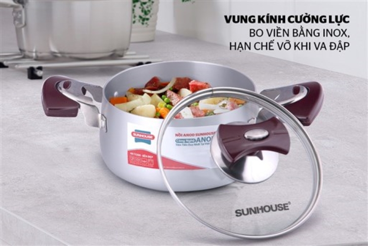 BỘ NỒI ANOD SUNHOUSE SH6633E-1 QUAI EB