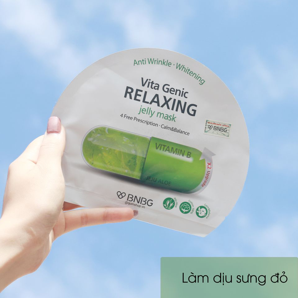 Mặt Nạ Giấy BNBG Vita Genic Relaxing Jelly Mask (Xanh lá) 30ml