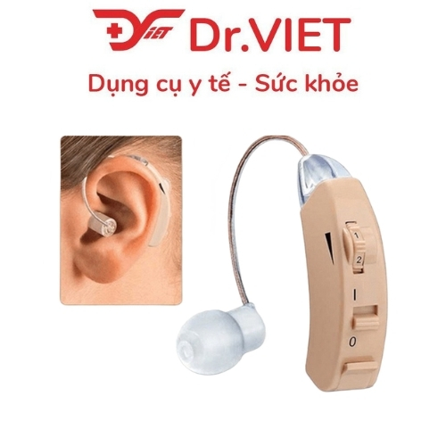 Máy Trợ Thính Alkato JH-125 Không Dây Đeo Sau Tai Cho Người Lãng Tai Nghe Kém, Khuếch Đại Âm Thanh, Giảm Hú Rít - Hàng Chính Hãng