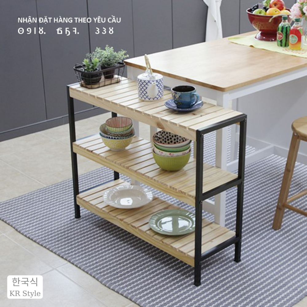 [Korea Style] Kệ đa năng Sắt Gỗ size L cỡ lớn, phong cách Hàn Quốc. Kệ đa năng, tiện dụng, bày trí đẹp phù hợp không gian đơn giản, hiện đại và sang trọng. Kệ cao cấp, đạt tiêu chuẩn Hàn Quốc