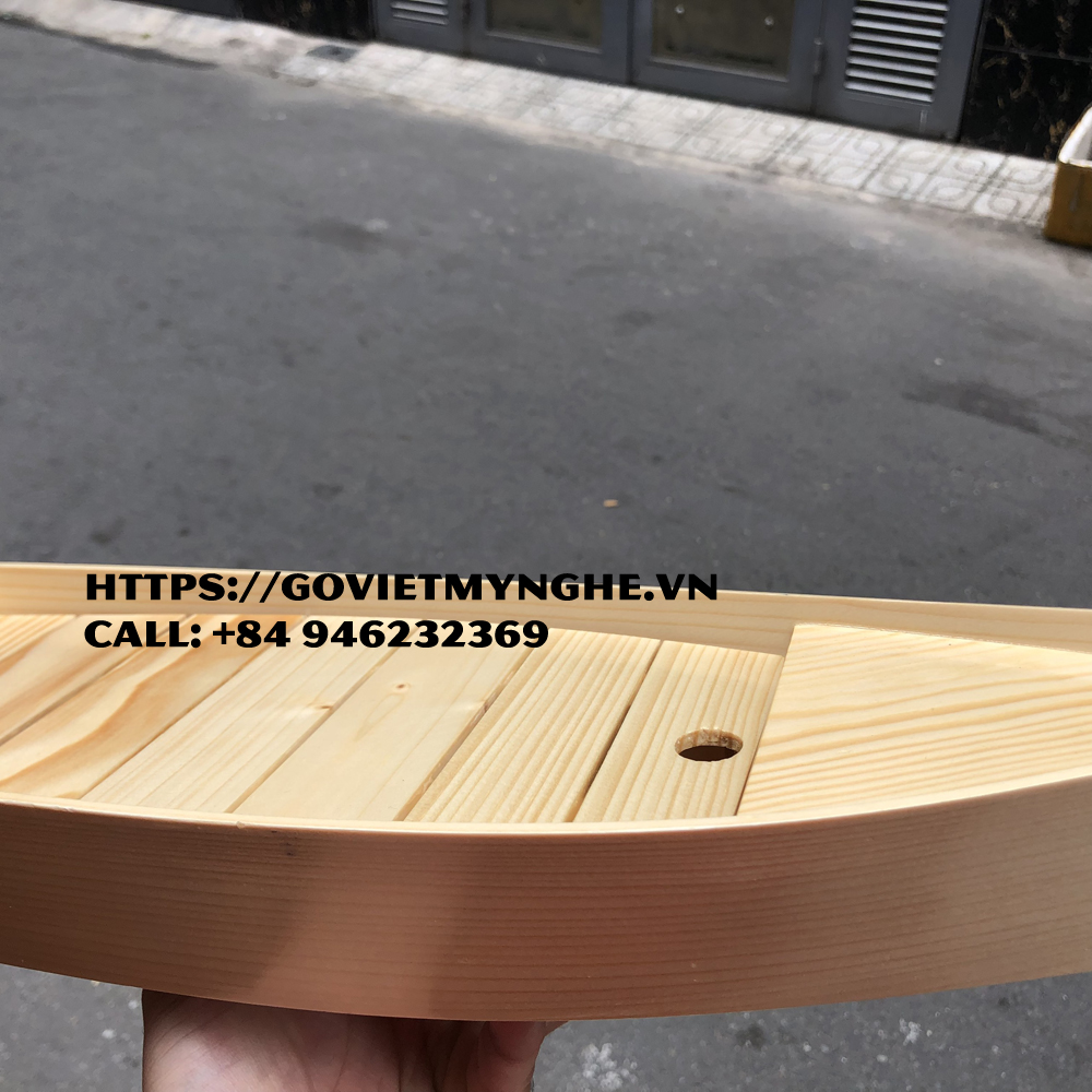 [Dài 50cm - 1 cột buồm] Khay thuyền gỗ đựng sushi - khay gỗ thuyền đựng sashimi thuyền gỗ sushi - Gỗ thông