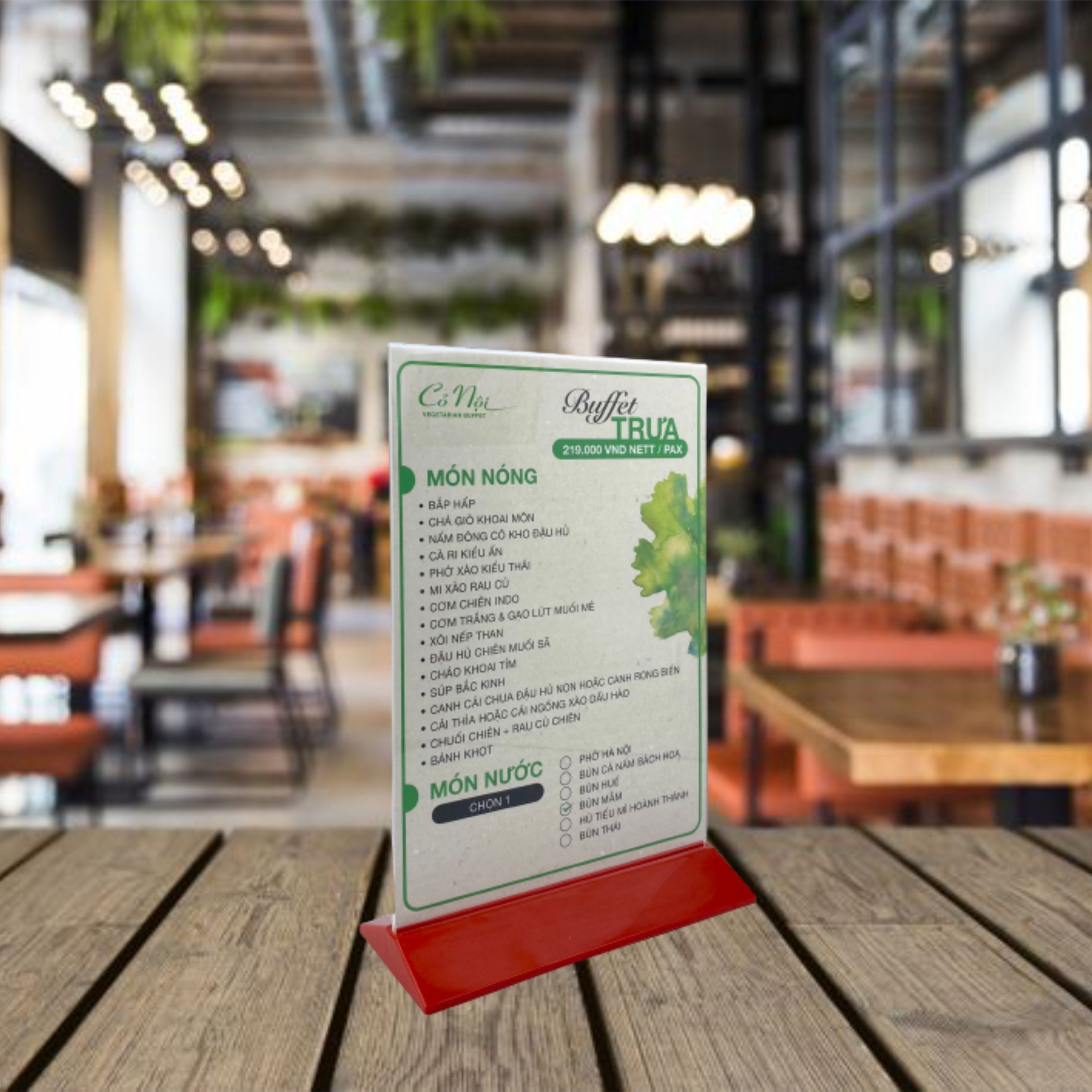 Kệ mica 2 mặt Enter E19 100x180mm đế màu, Kệ menu nhà hàng, Standee mica để bàn, Bảng quét mã QR Code