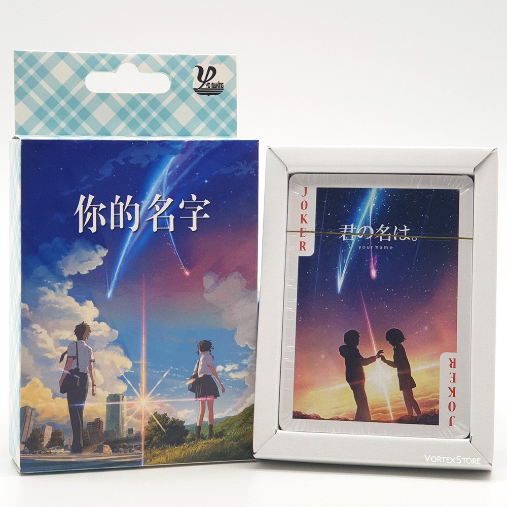 Bộ bài Tây anime your name 54 ảnh khác nhau