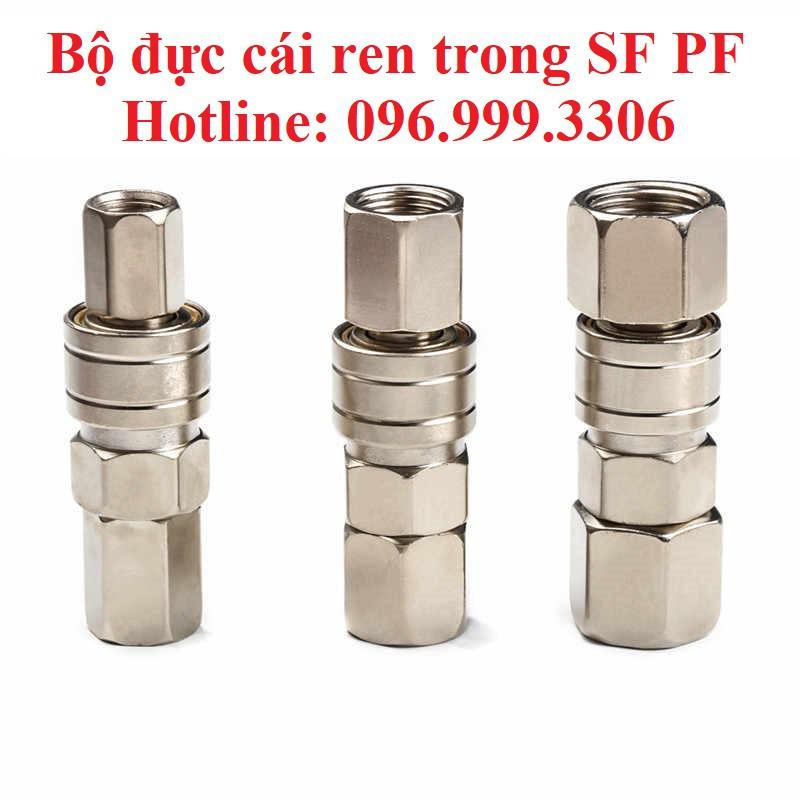 Bộ khớp nối đực cái ren trong SF PF đầy đủ kích thước ren 13mm, 17mm, 21mm giá sỉ