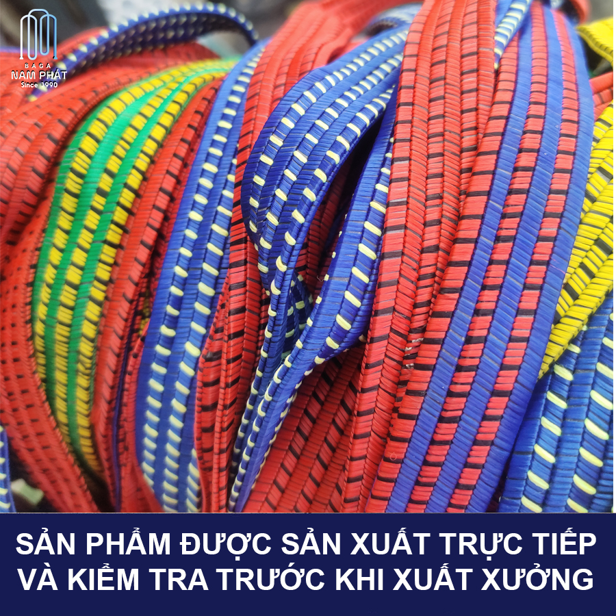 Dây ràng dẹp, dây su dẹp, dây chun chằn hàng 2 đầu móc loại tốt cực dày 1m6