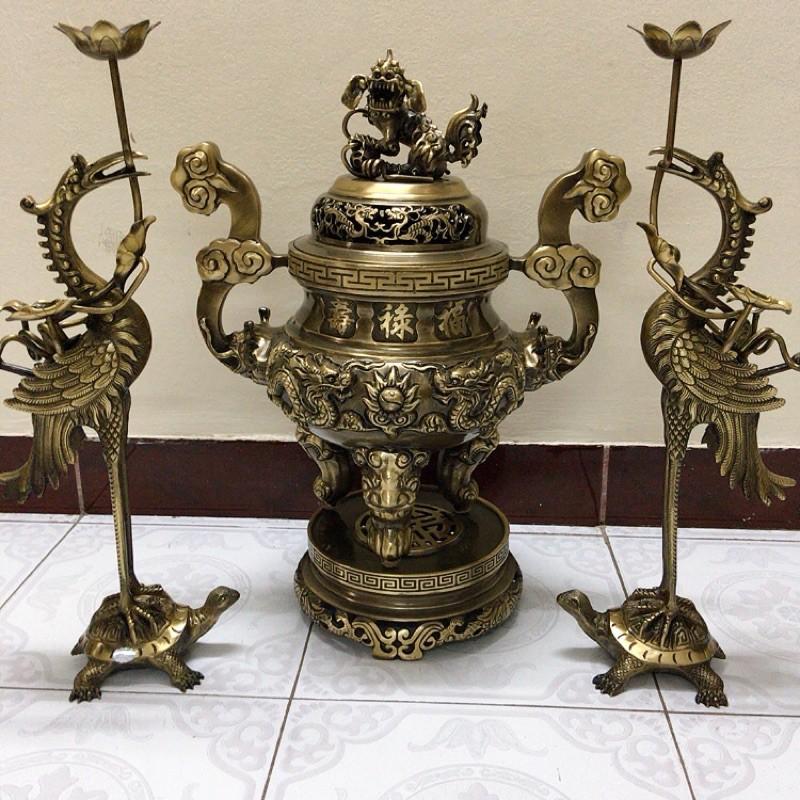 Bộ đỉnh thờ ngũ sự 50cm