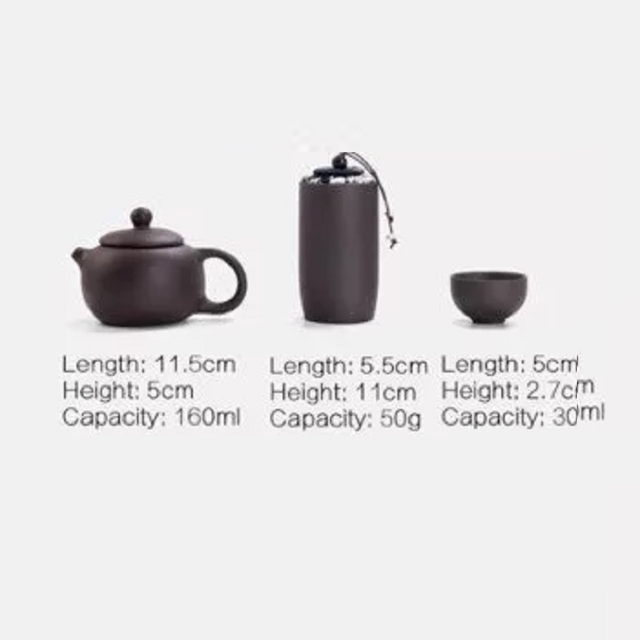 Bộ Bình Trà Tử Sa Có Túi Đựng Đi Du Lịch Tiện Lợi