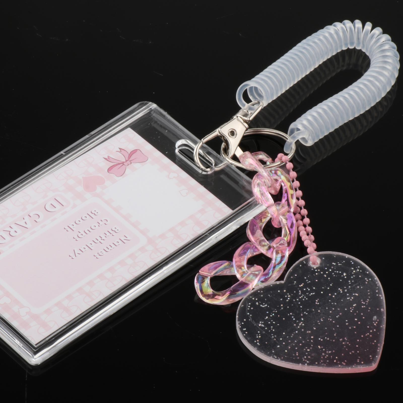 Acrylic Photocard Holder ID Card Case Cover Photo Protector Cute Portable for Teachers