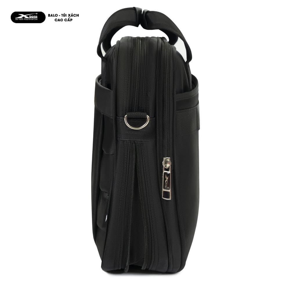 Cặp Doanh Nhân Xbags Expand Pro XB4002 Màu Đen Cao Cấp, Chống Nước, Nhiều Ngăn, Đựng Được Laptop 17 Inch, Có Khóa Nới Rộng, Sang Trọng!