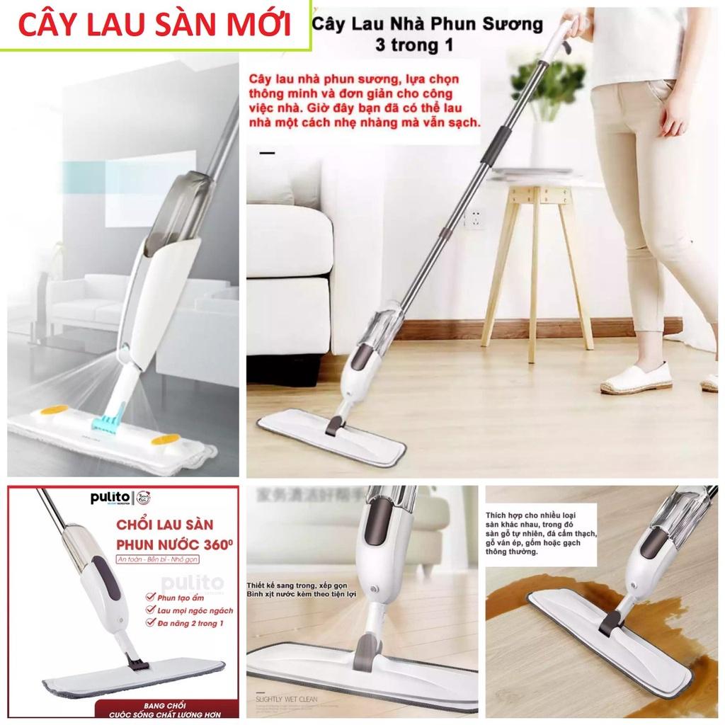 Cây lau nhà phun sương phẳng thông minh xoay 360 độ hàng cao câp loại tốt