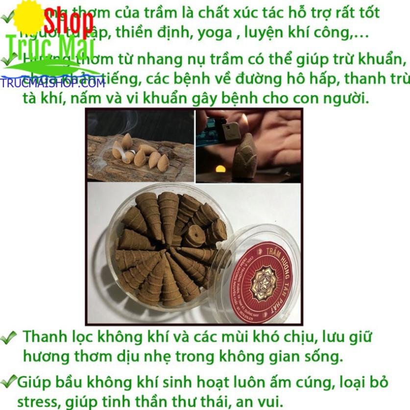 Nụ Trầm Hương nguyên chất cao cấp (Combo nụ trầm hương + lư xông trầm )