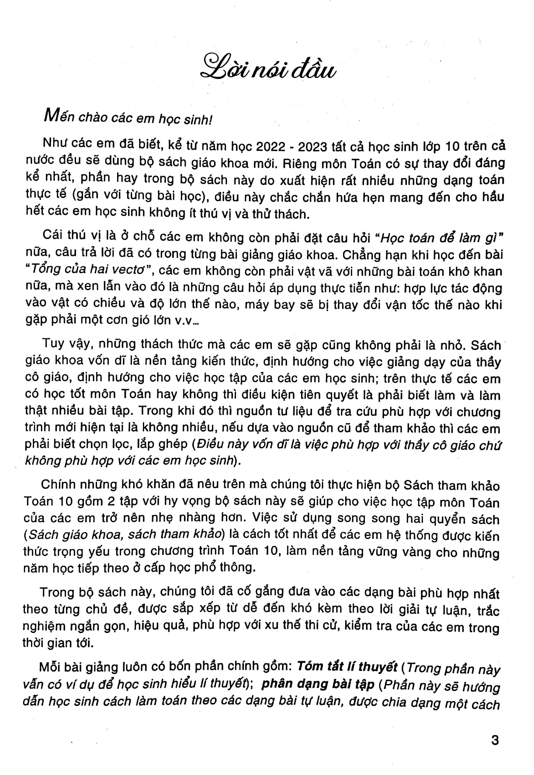 Sách Tham Khảo Toán 10 - Quyển 2