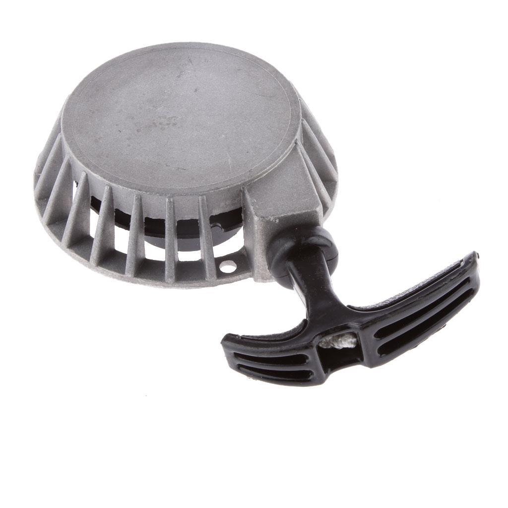 Aluminum Pull Start Starter Recoil for 47cc 49cc Mini Pocket Bike ATV Black Silver - Silver