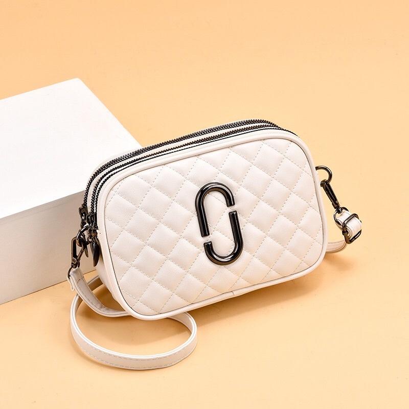 Túi đeo chéo, đeo vai nữ MiiZzu da mềm 3 ngăn ô trám Hottrend thời trang Hàn Quốc size 21cm