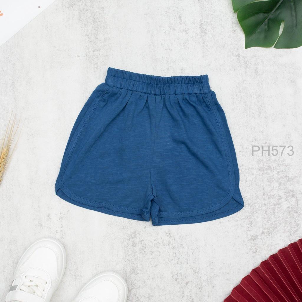 [Hàng Hè] Quần Đùi Cotton Bé Trai Bé Gái Trơn Phông Lé QCT2302 Size 2-8, Dành Cho Bạn Từ 11kg Đến 25kg