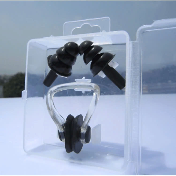 Bộ kit đi bơi bịt tai và bịt mũi  chất liệu Silicon cao cấp ( Giao màu ngẫu nhiên )