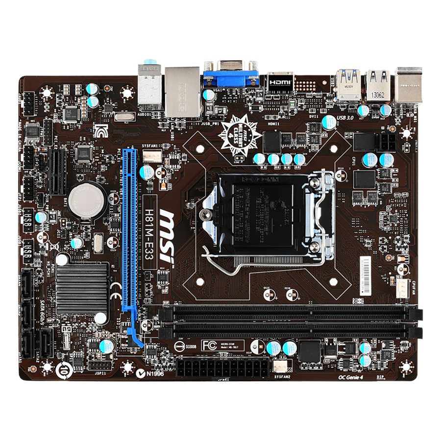 Bo Mạch Chủ Mainboard MSI H81M-E33 Socket 1150 - Hàng Chính Hãng